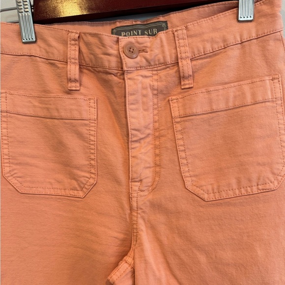 J Crew Point Sur Washed Wide Leg Crop Pants in Peach Size 25 - Picture 5 of 8